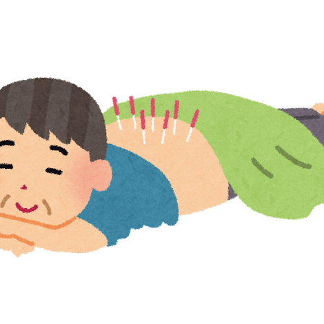 鍼イラストおじさんせなか　